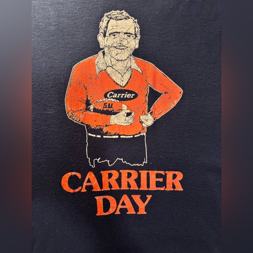 Carrier Day 1970s Vintage Graphic T-Shirt Medium Blue - Picture 2 of 8